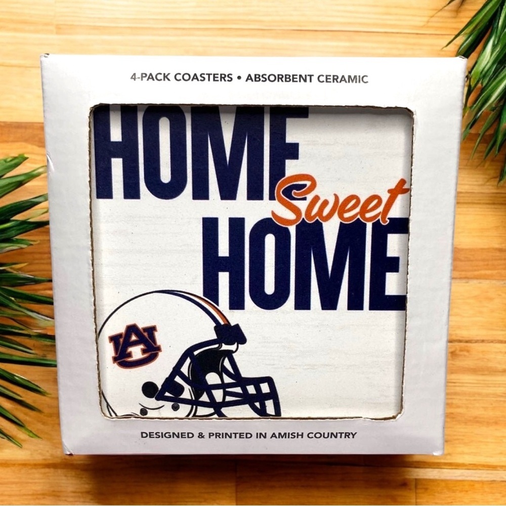 Collegiate Products Auburn Tigers Home Sweet Home 4-Pack Ceramic Coasters